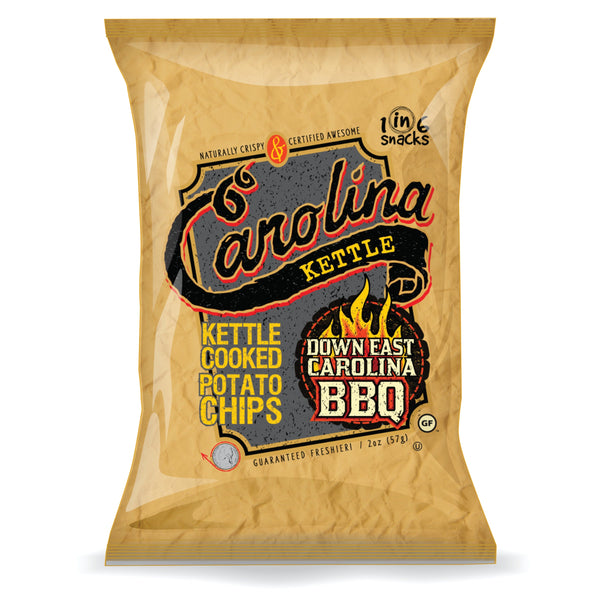Case of 14 5 oz. Down East Carolina BBQ Kettle Cooked Potato Chips